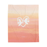 'Heart Doves of Love' Velveteen Blanket