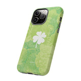 'Lucky Four-leaf Clover' Green Matte Phone Case