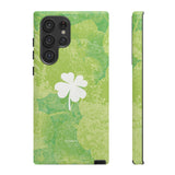 'Lucky Four-leaf Clover' Green Matte Phone Case