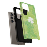'Lucky Four-leaf Clover' Green Matte Phone Case