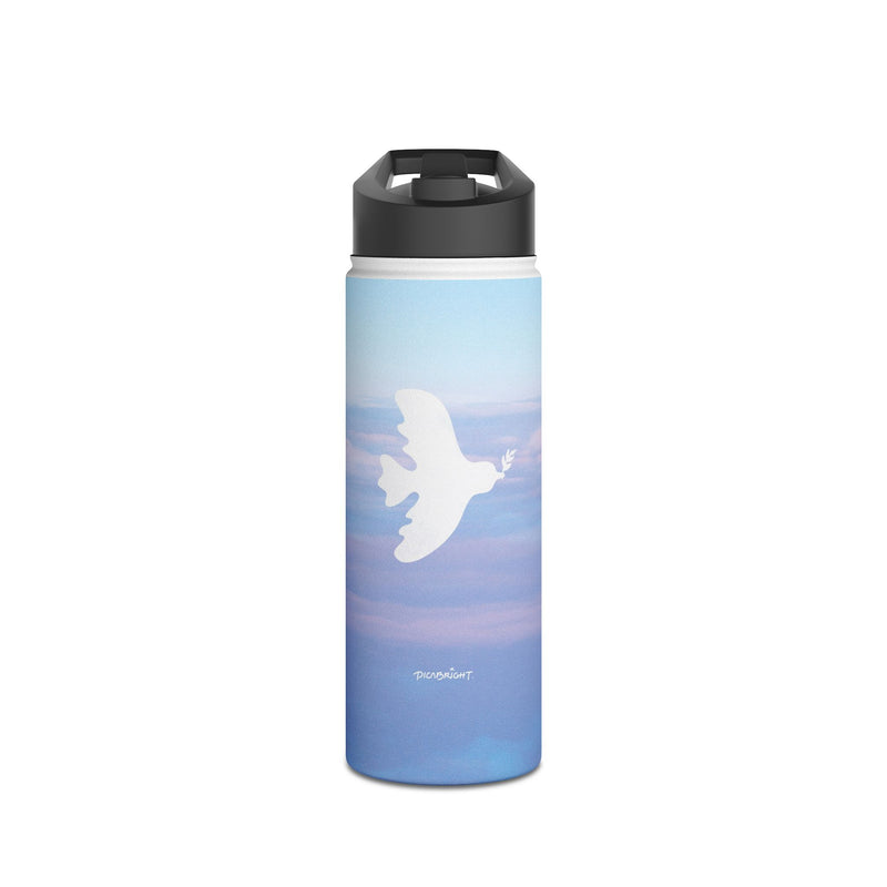 'Peaceful Dove' Stainless Water Bottle with Straw Lid