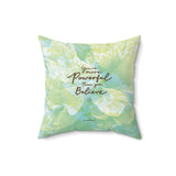 'Powerful Energy' Floral Motivational Quotes Pillow