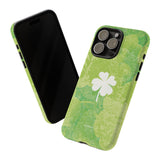 'Lucky Four-leaf Clover' Green Matte Phone Case