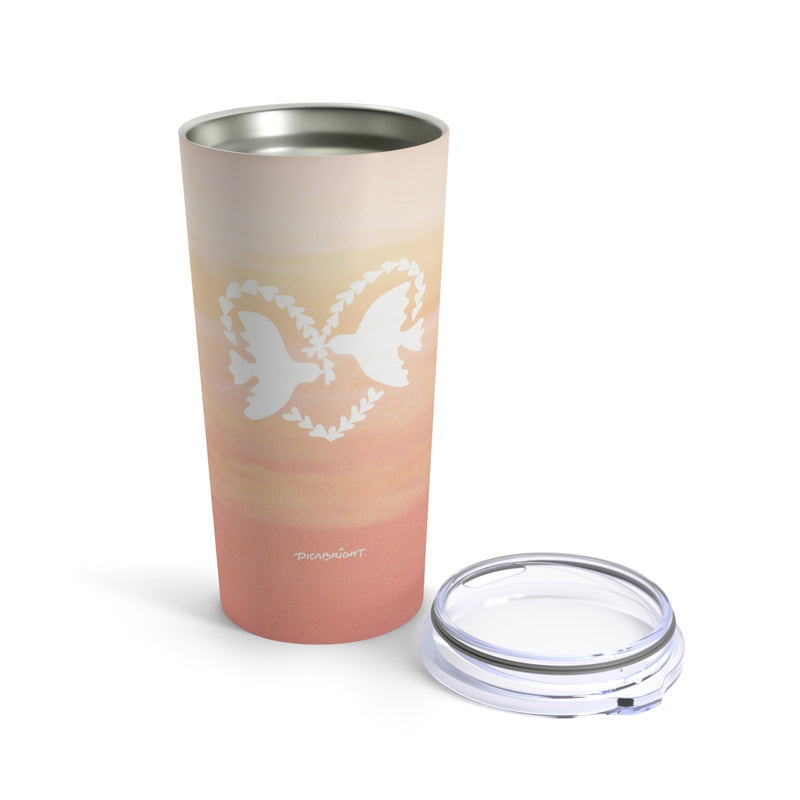 'Heart Doves of Love' Heartwarming Tumbler Cup 20oz