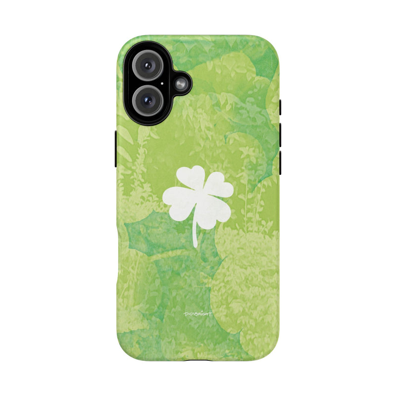 'Lucky Four-leaf Clover' Green Matte Phone Case