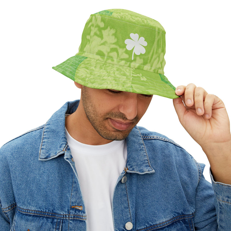 'Lucky Four-leaf Clover' Positive Health Bucket Hat