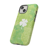 'Lucky Four-leaf Clover' Green Matte Phone Case