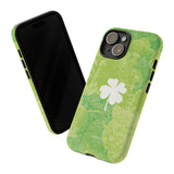 'Lucky Four-leaf Clover' Green Matte Phone Case