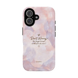 'Don't Worry, Tough Times Fade' Orchid Floral Caring Phone Case