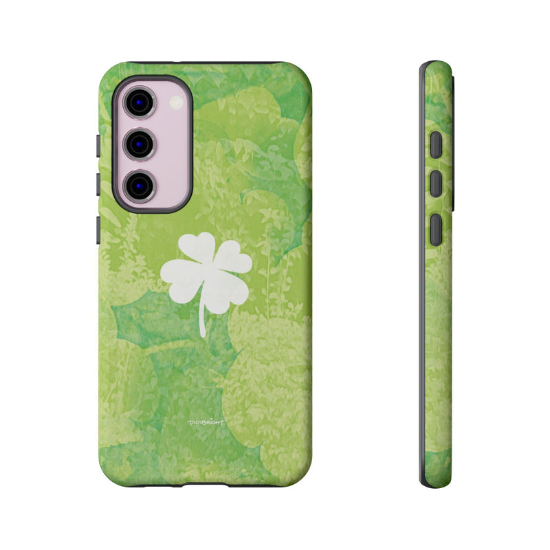 'Lucky Four-leaf Clover' Green Matte Phone Case