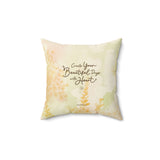 'Your Beautiful Days' Happy Wonderland Square Pillow