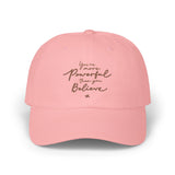 The Powerful Energy pink cap features uplifting motivational quotes and a comfortable, adjustable fit—perfect for offering encouragement and style to those undergoing treatment or chemotherapy. A thoughtful gift combining comfort and hope. PicaBright