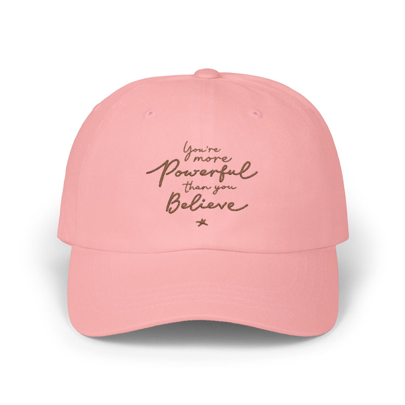 The Powerful Energy pink cap features uplifting motivational quotes and a comfortable, adjustable fit—perfect for offering encouragement and style to those undergoing treatment or chemotherapy. A thoughtful gift combining comfort and hope. PicaBright