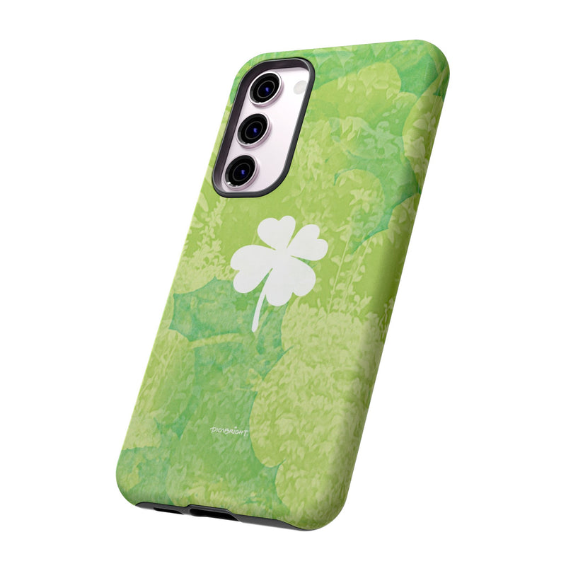 'Lucky Four-leaf Clover' Green Matte Phone Case