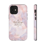 'Don't Worry, Tough Times Fade' Orchid Floral Caring Phone Case