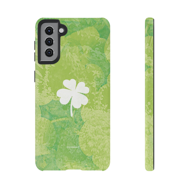 'Lucky Four-leaf Clover' Green Matte Phone Case