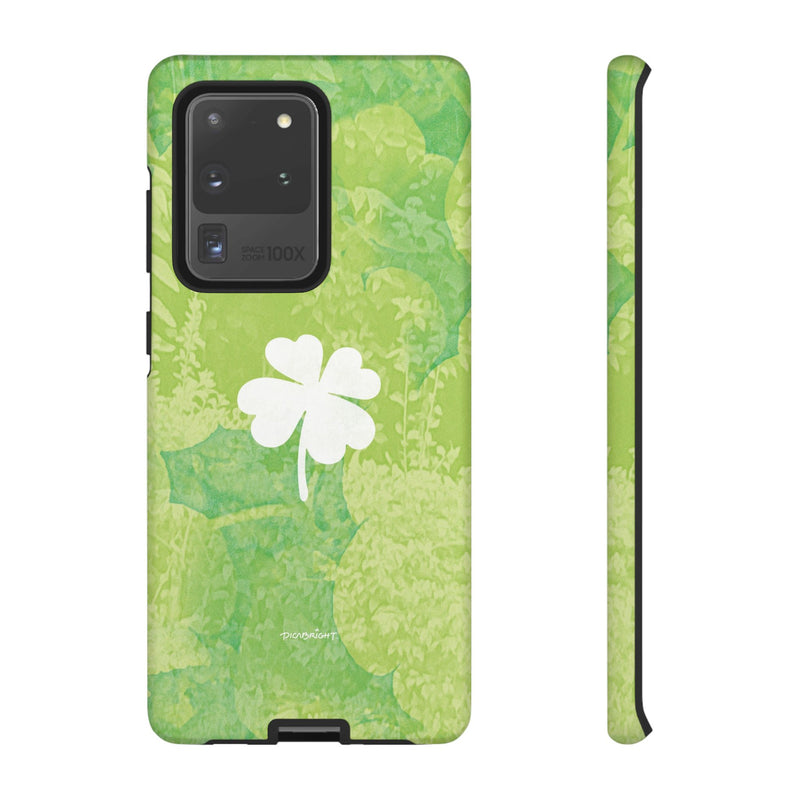 'Lucky Four-leaf Clover' Green Matte Phone Case