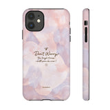 'Don't Worry, Tough Times Fade' Orchid Floral Caring Phone Case