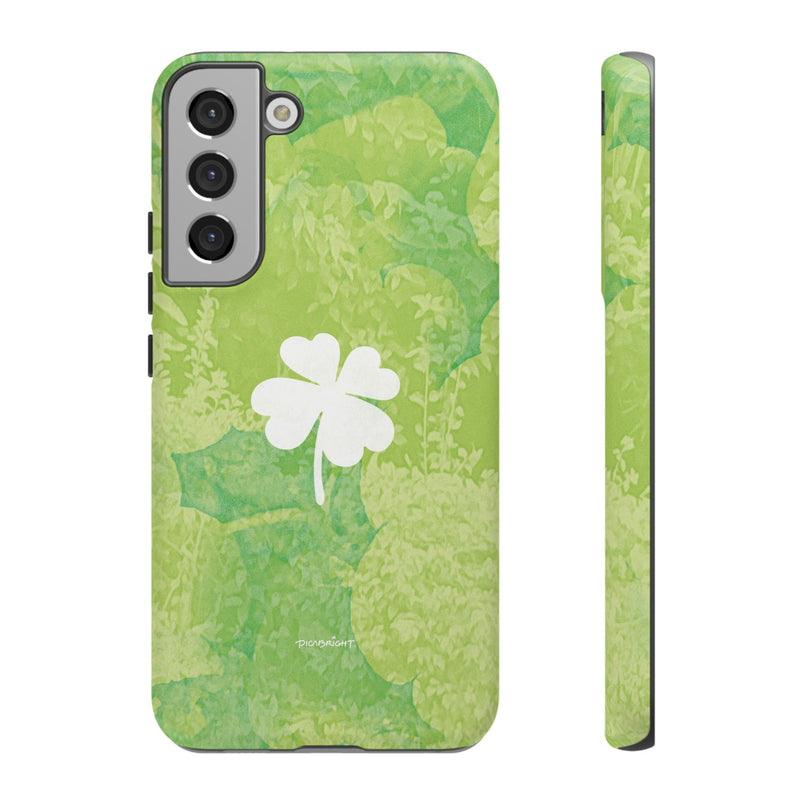 'Lucky Four-leaf Clover' Green Matte Phone Case