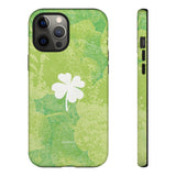 'Lucky Four-leaf Clover' Green Matte Phone Case