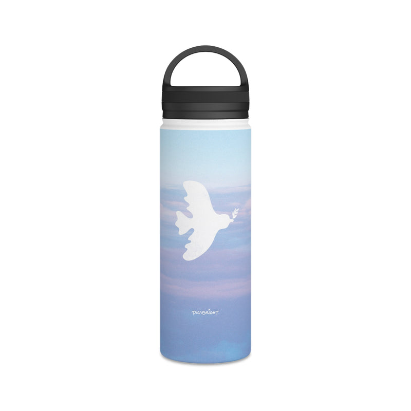 'Peaceful Dove' Stainless Water Bottle, Handle Lid