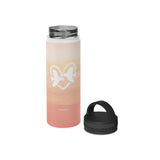 'Heart Doves of Love' Stainless Water Bottle with Handle Lid