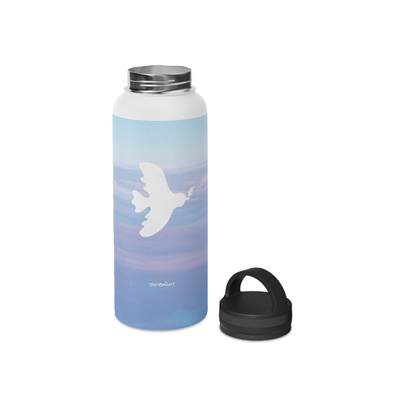 'Peaceful Dove' Stainless Water Bottle, Handle Lid