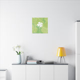 'Lucky Four-leaf Clover' Green Plant Canvas Art