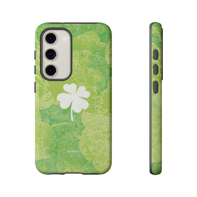 'Lucky Four-leaf Clover' Green Matte Phone Case