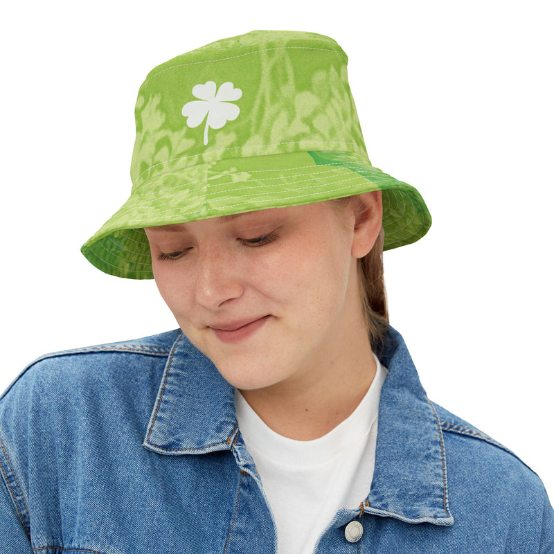 'Lucky Four-leaf Clover' Positive Health Bucket Hat