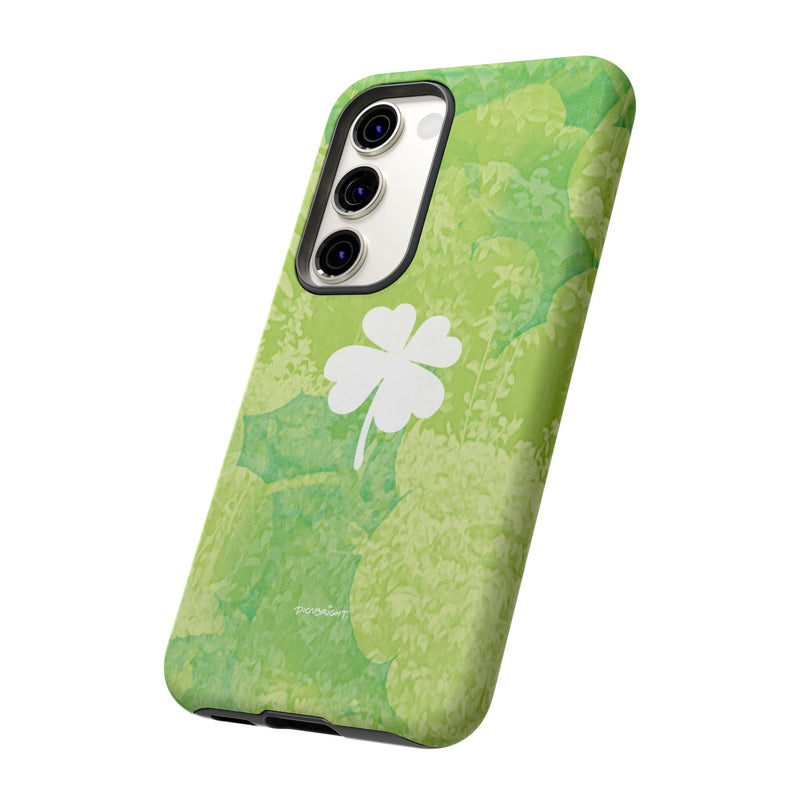 'Lucky Four-leaf Clover' Green Matte Phone Case