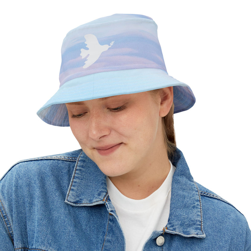 'Peaceful Dove' Serene Style Bucket Hat