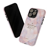 'Don't Worry, Tough Times Fade' Orchid Floral Caring Phone Case