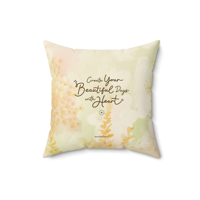 'Your Beautiful Days' Happy Wonderland Square Pillow