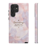 'Don't Worry, Tough Times Fade' Orchid Floral Caring Phone Case