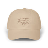 Find strength and inspiration with the 'Your Beautiful Days' embroidered sand color cap. Featuring motivational text, this cap serves as a reminder to stay positive and trust the process, ideal for those seeking encouragement and self-growth. PicaBright