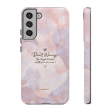 'Don't Worry, Tough Times Fade' Orchid Floral Caring Phone Case