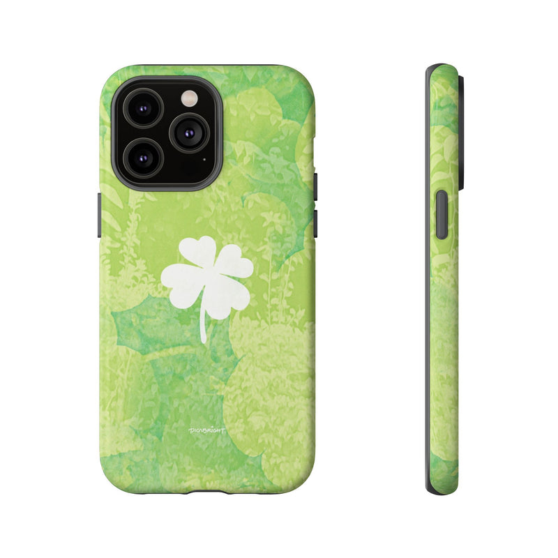 'Lucky Four-leaf Clover' Green Matte Phone Case