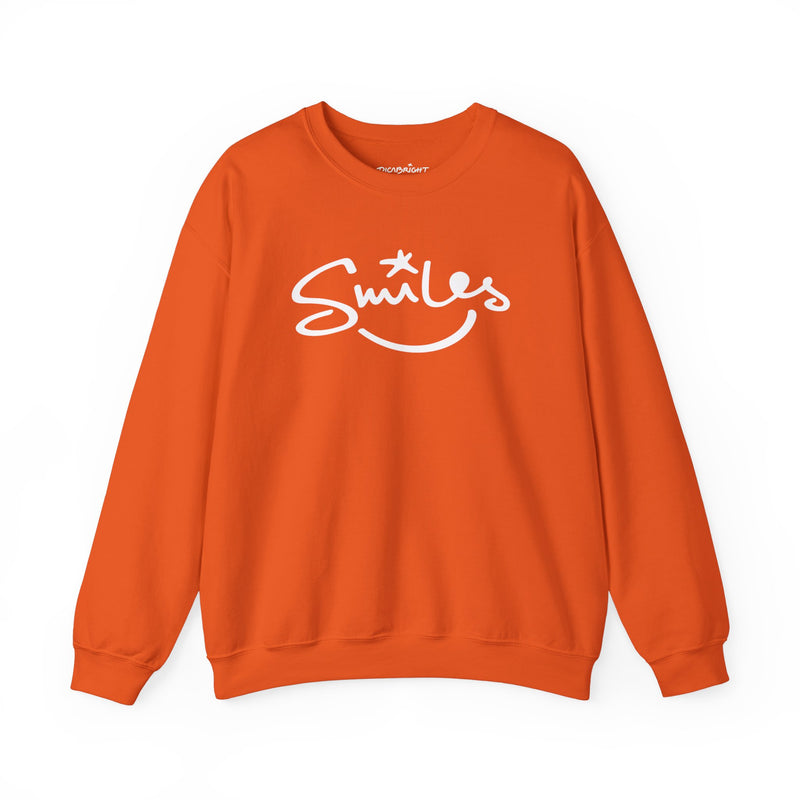 Smiles Icon Happy Typography Graphic Sweatshirt PicaBright