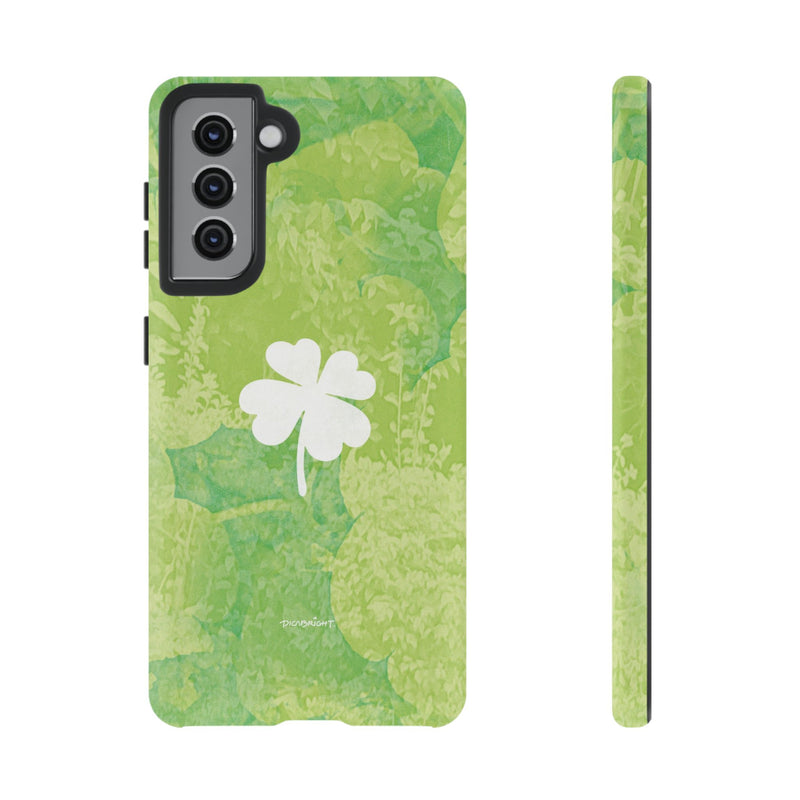 'Lucky Four-leaf Clover' Green Matte Phone Case