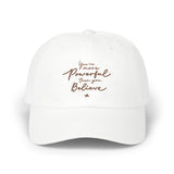 Brighten someone’s day with the Powerful Energy white cap, designed with motivational quotes and a secure, adjustable fit. A wonderful gift for friends in treatment or chemotherapy, blending positivity, style, and comfort. PicaBright