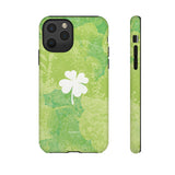 'Lucky Four-leaf Clover' Green Matte Phone Case