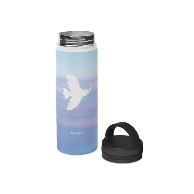 'Peaceful Dove' Stainless Water Bottle, Handle Lid