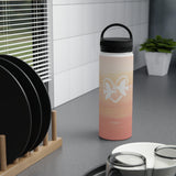 'Heart Doves of Love' Stainless Water Bottle with Handle Lid