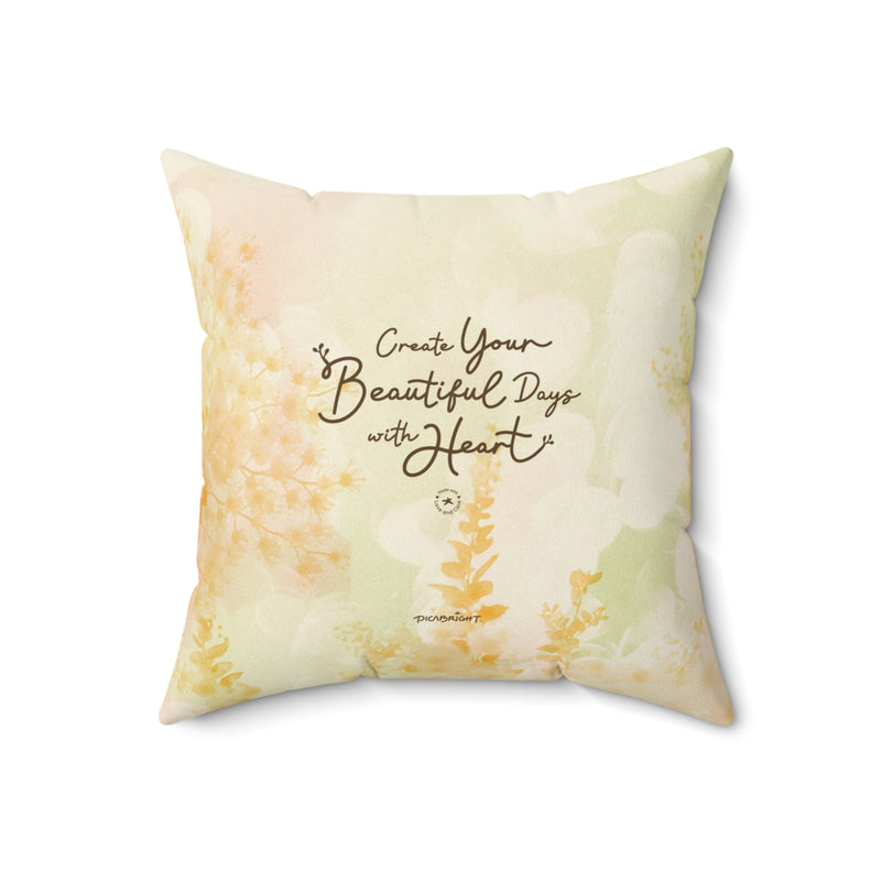 'Your Beautiful Days' Happy Wonderland Square Pillow