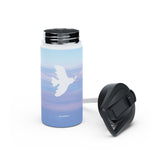 'Peaceful Dove' Stainless Water Bottle with Straw Lid