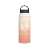 'Heart Doves of Love' Stainless Water Bottle with Handle Lid