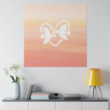 'Heart Doves of Love' Canvas Print Art