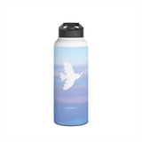 'Peaceful Dove' Stainless Water Bottle with Straw Lid