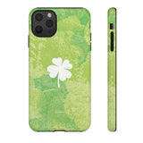 'Lucky Four-leaf Clover' Green Matte Phone Case